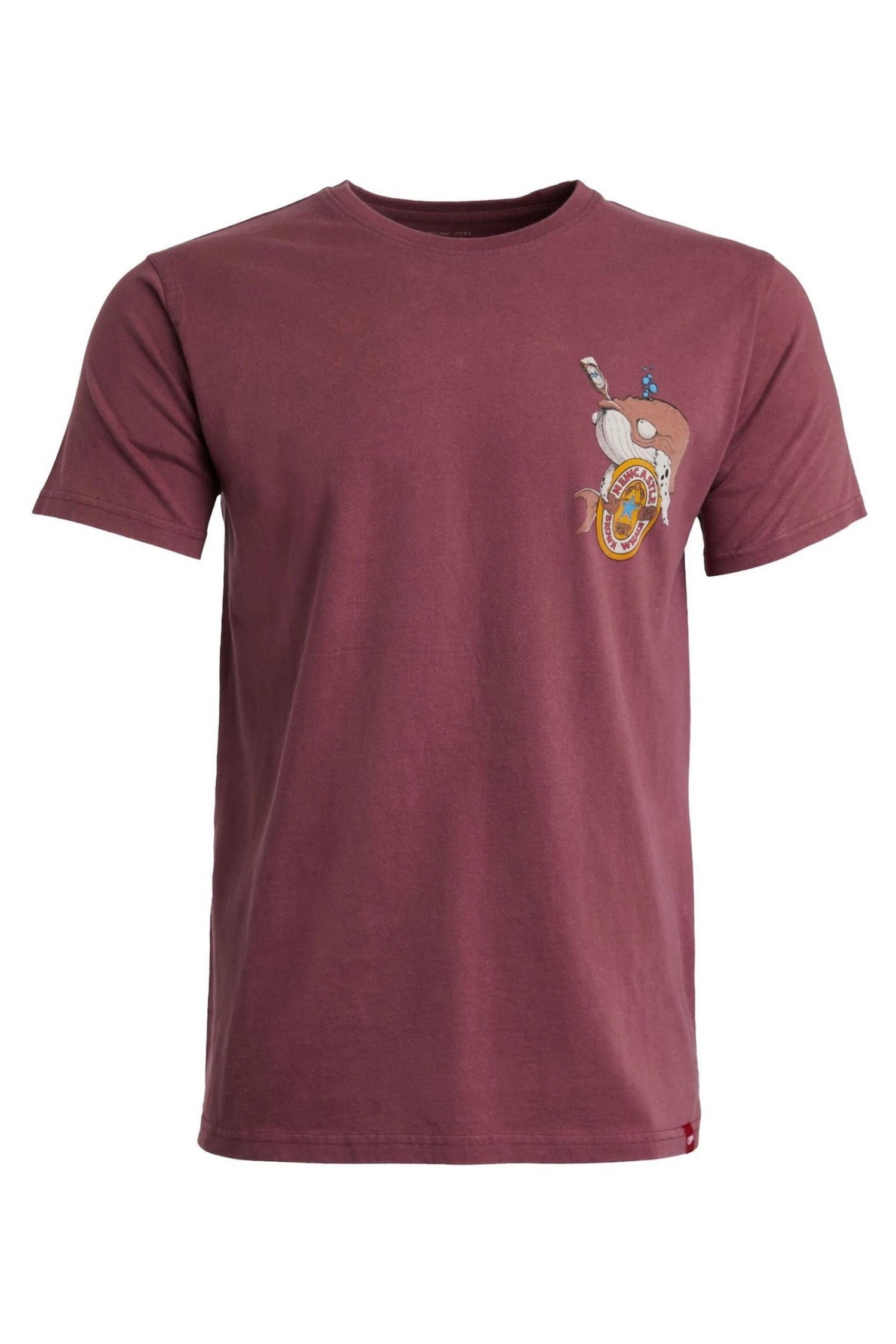 Weird Fish Red Newcastle Brown Whale Organic Cotton Heritage Artist T-Shirt 4 Weird Fish Red Newcastle Brown Whale Organic Cotton Heritage Artist T-Shirt - Image 4