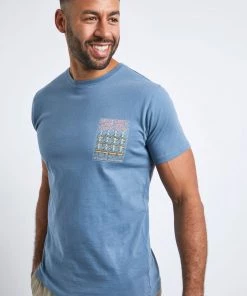 Weird Fish Blue Hey Teacher Organic Cotton Heritage Artist T-Shirt