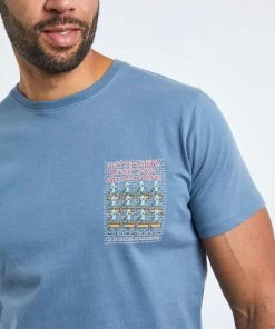 Weird Fish Blue Hey Teacher Organic Cotton Heritage Artist T-Shirt -Weird Fish Sales unnamed file 795 scaled