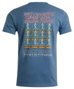 Weird Fish Blue Hey Teacher Organic Cotton Heritage Artist T-Shirt -Weird Fish Sales unnamed file 796 scaled