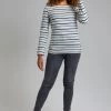 Weird Fish Cream Cotton Striped Long Sleeve T-Shirt