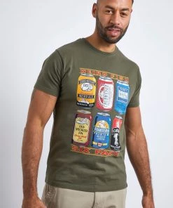 Weird Fish Green Organic Cotton Heritage Artist Beer T-Shirt