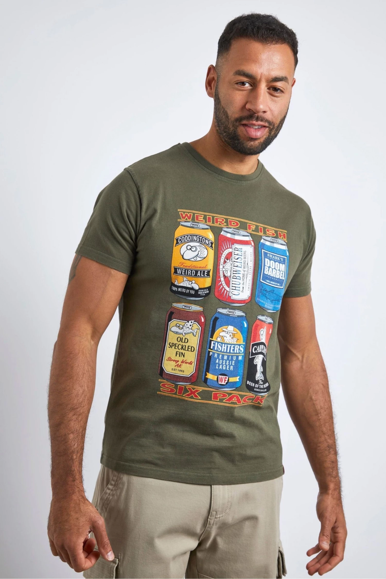 Weird Fish Green Organic Cotton Heritage Artist Beer T-Shirt 1 Weird Fish Green Organic Cotton Heritage Artist Beer T-Shirt