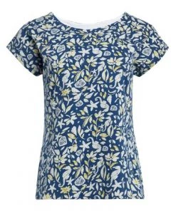 Weird Fish Blue Paw Paw Printed Organic Cotton T-Shirt -Weird Fish Sales unnamed file 84