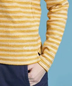 Weird Fish Yellow Cotton Striped Crew-Neck Sweatshirt -Weird Fish Sales unnamed file 840 scaled