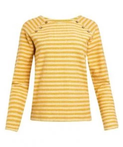 Weird Fish Yellow Cotton Striped Crew-Neck Sweatshirt -Weird Fish Sales unnamed file 843