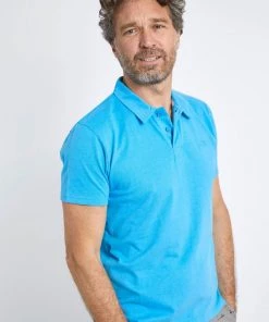 Weird Fish Blue Jetstream Recycled Organic Polo Shirt