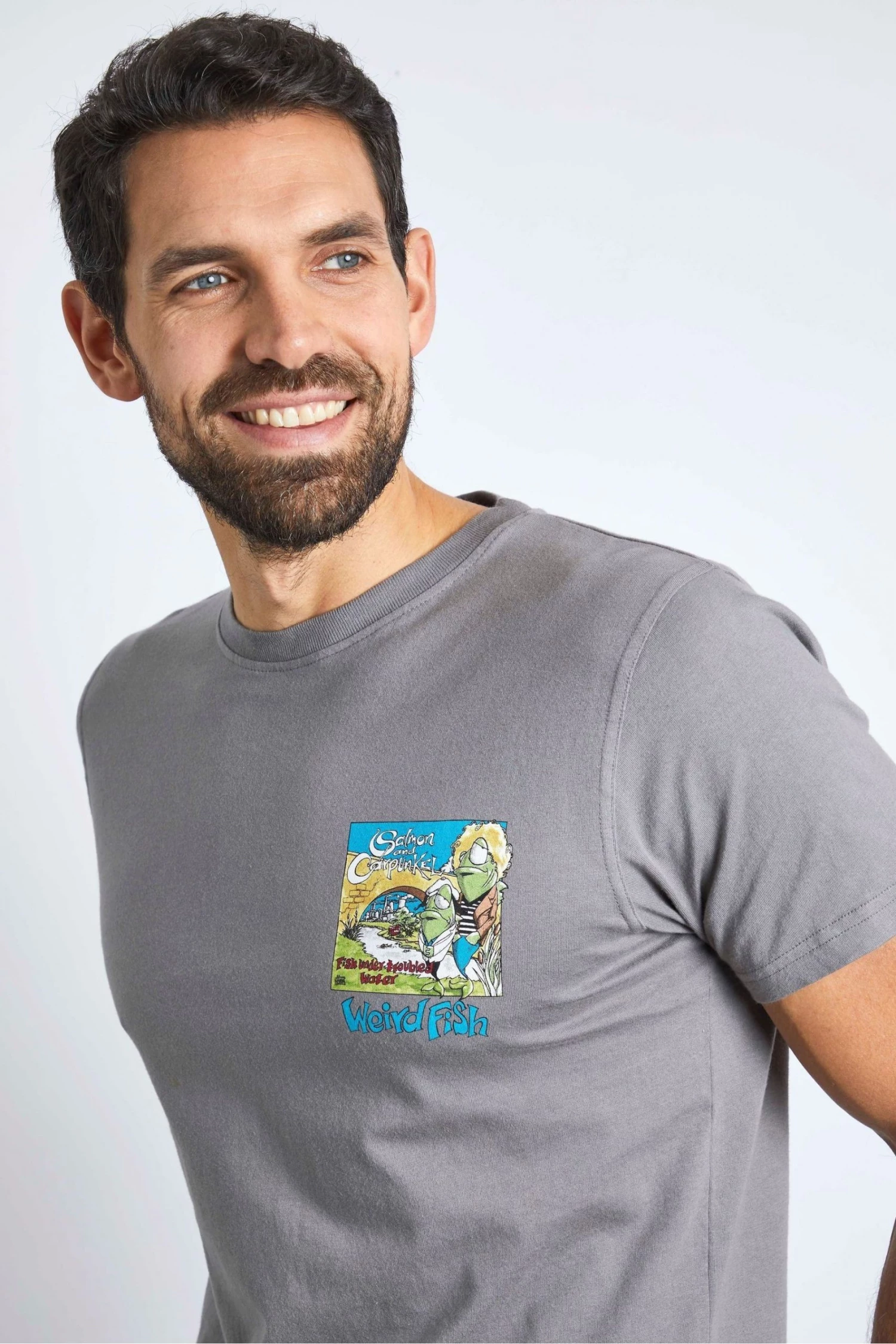 Weird Fish Grey Water Organic Cotton Artist T-Shirt 2 Weird Fish Grey Water Organic Cotton Artist T-Shirt - Image 2
