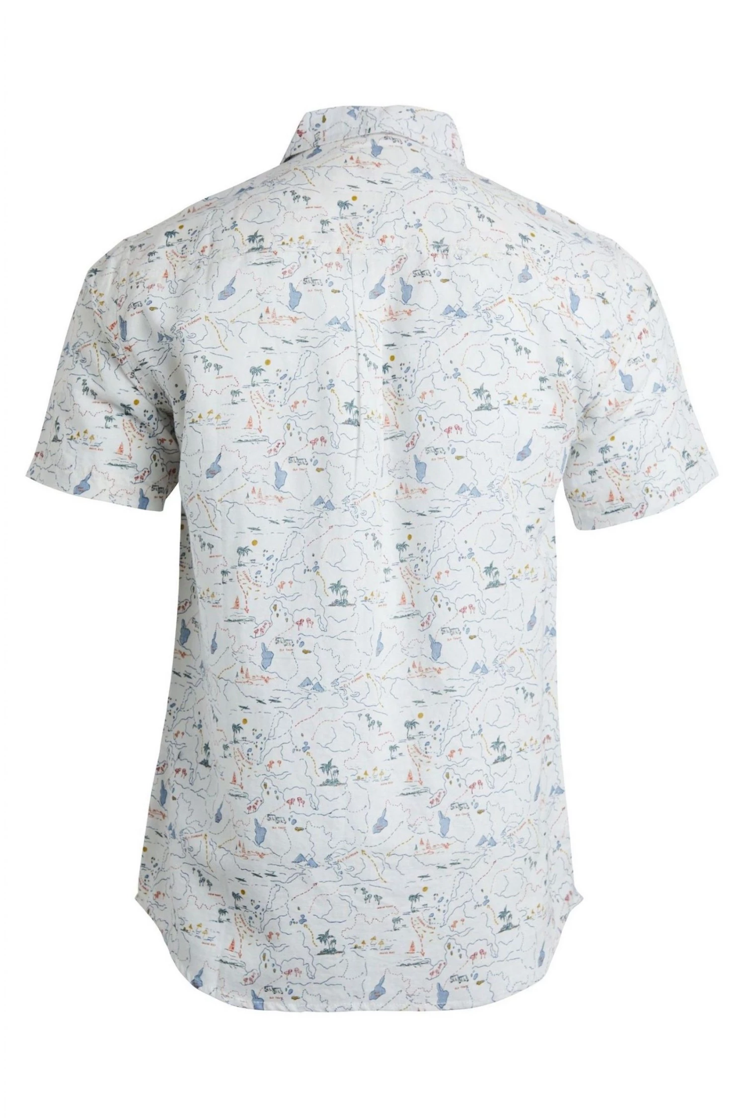 Weird Fish Cream Tribena Short Sleeve Linen Blend Shirt 2 Weird Fish Cream Tribena Short Sleeve Linen Blend Shirt - Image 2