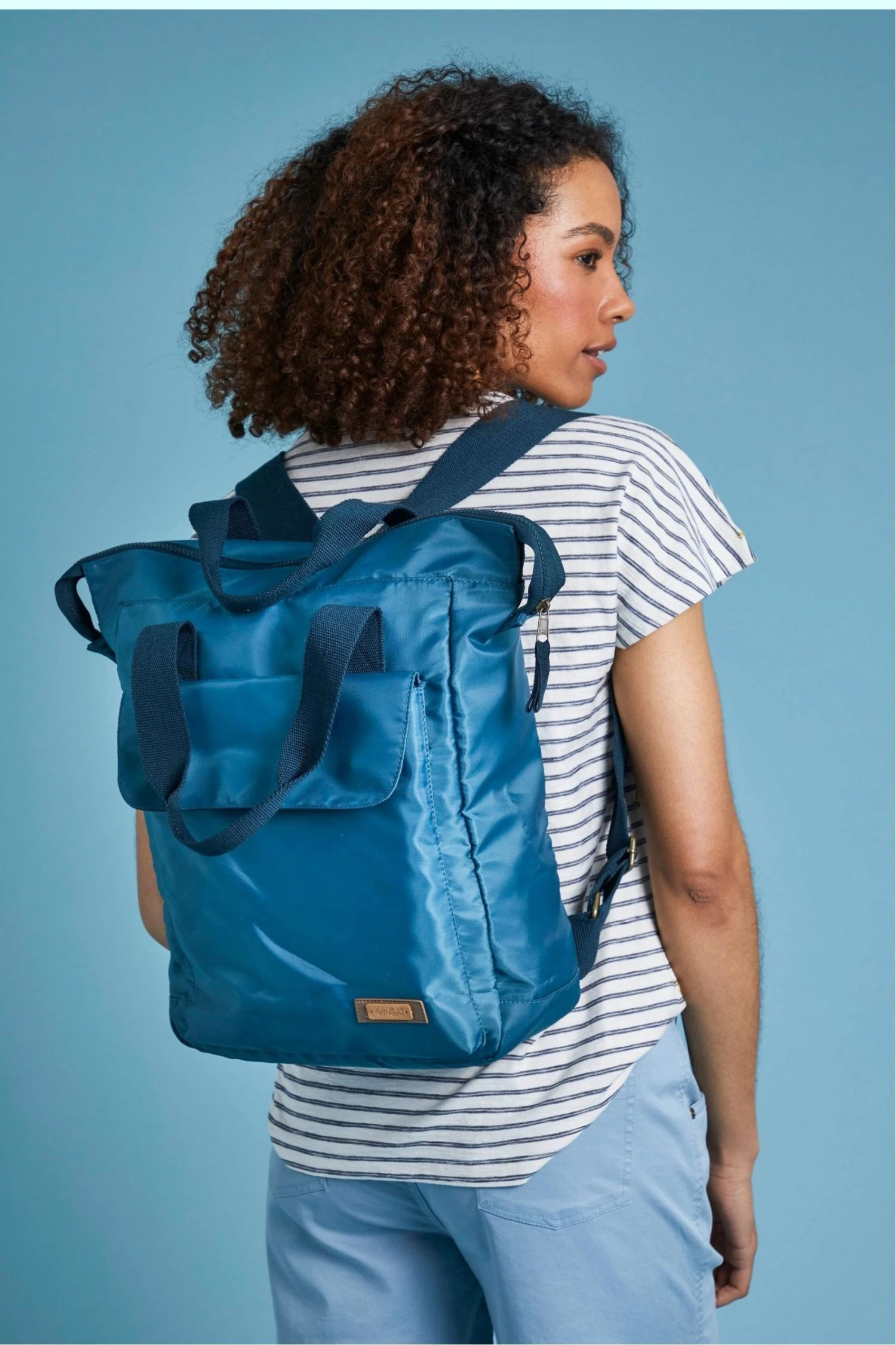 Weird Fish Blue Turville Backpack 5 Weird Fish Blue Turville Backpack - Image 5