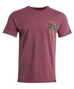 Weird Fish Red Kiss My Bass Organic Cotton Heritage Artist T-Shirt -Weird Fish Sales unnamed file 88