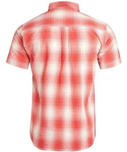 Weird Fish Orange Cotton Slub Short Sleeve Check Shirt 8 Weird Fish Orange Cotton Slub Short Sleeve Check Shirt -Weird Fish Sales unnamed file 881 scaled