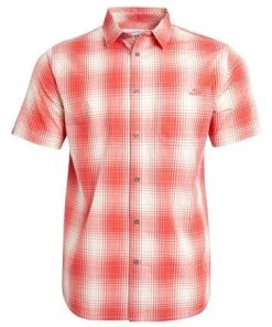 Weird Fish Orange Cotton Slub Short Sleeve Check Shirt 9 Weird Fish Orange Cotton Slub Short Sleeve Check Shirt -Weird Fish Sales unnamed file 882