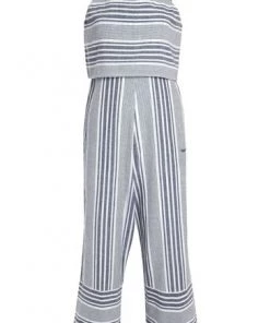 Weird Fish Blue Otavia Organic Cotton Striped Jumpsuit -Weird Fish Sales unnamed file 894