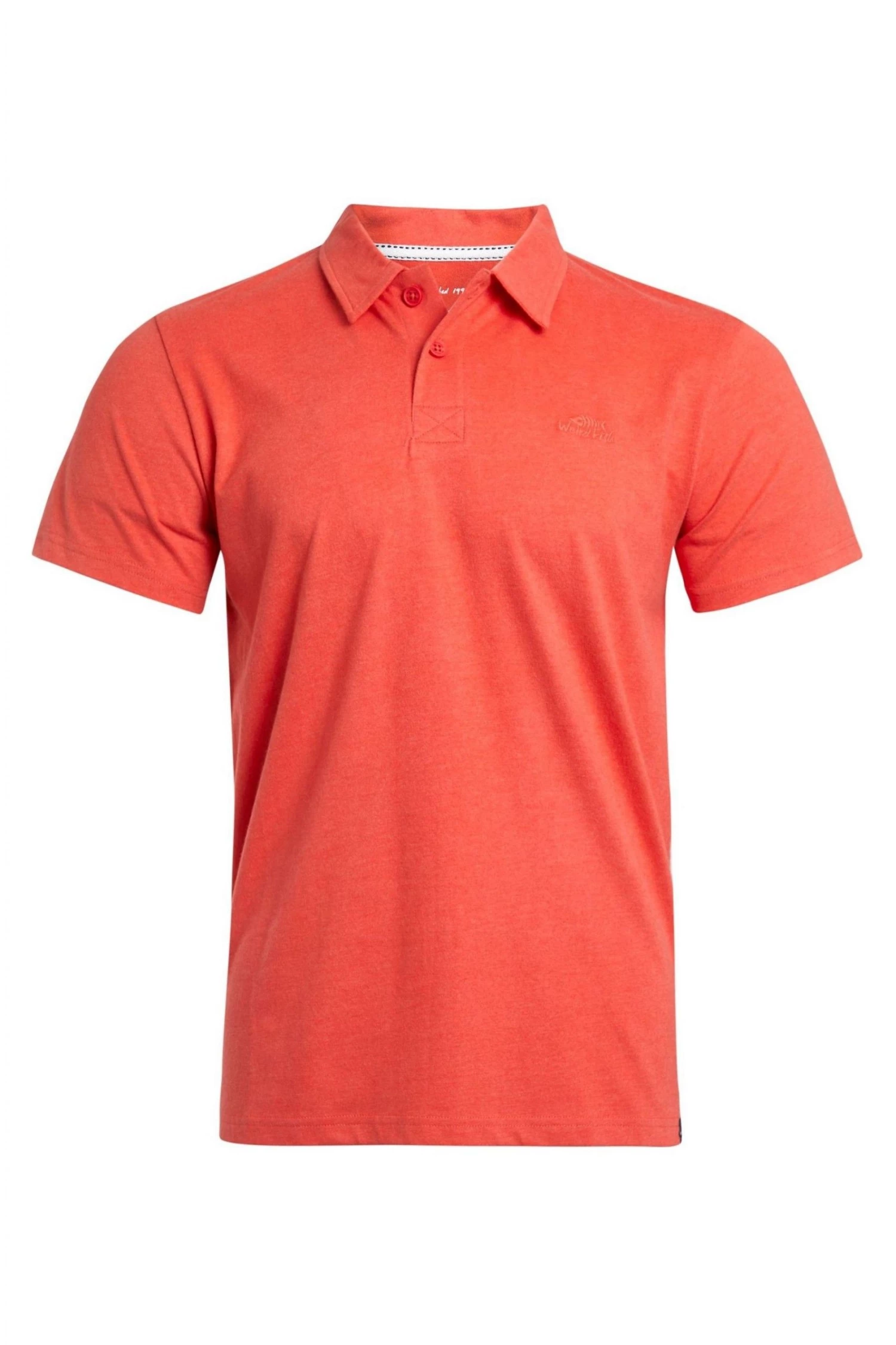 Weird Fish Orange Jetstream Recycled Organic Polo Shirt 2 Weird Fish Orange Jetstream Recycled Organic Polo Shirt - Image 2