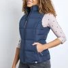 Weird Fish Blue Rena Recycled Lightweight Padded Gilet