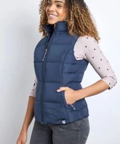 Weird Fish Blue Rena Recycled Lightweight Padded Gilet