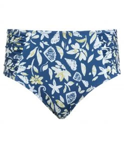 Weird Fish Blue Fresco Printed Bikini Bottoms