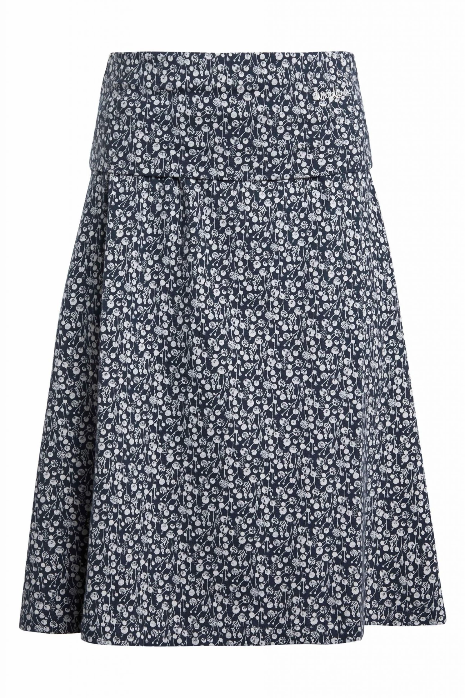 Weird Fish Blue Malmo Printed Organic Cotton Jersey Skirt 3 Weird Fish Blue Malmo Printed Organic Cotton Jersey Skirt - Image 3