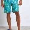 Weird Fish Green Marina Printed Board Shorts