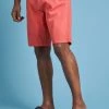 Weird Fish Orange Rayburn Organic Cotton Flat Front Shorts