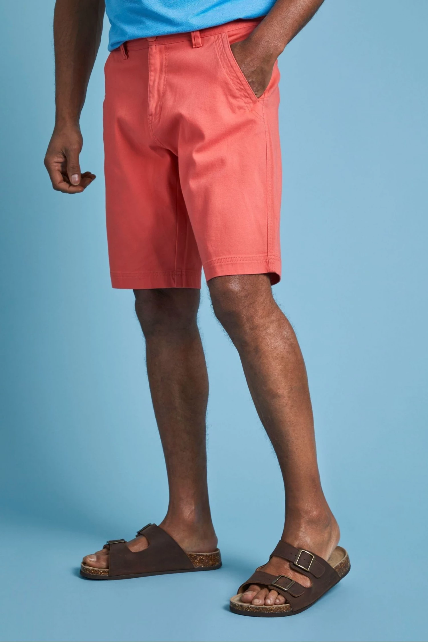 Weird Fish Orange Rayburn Organic Cotton Flat Front Shorts 1 Weird Fish Orange Rayburn Organic Cotton Flat Front Shorts