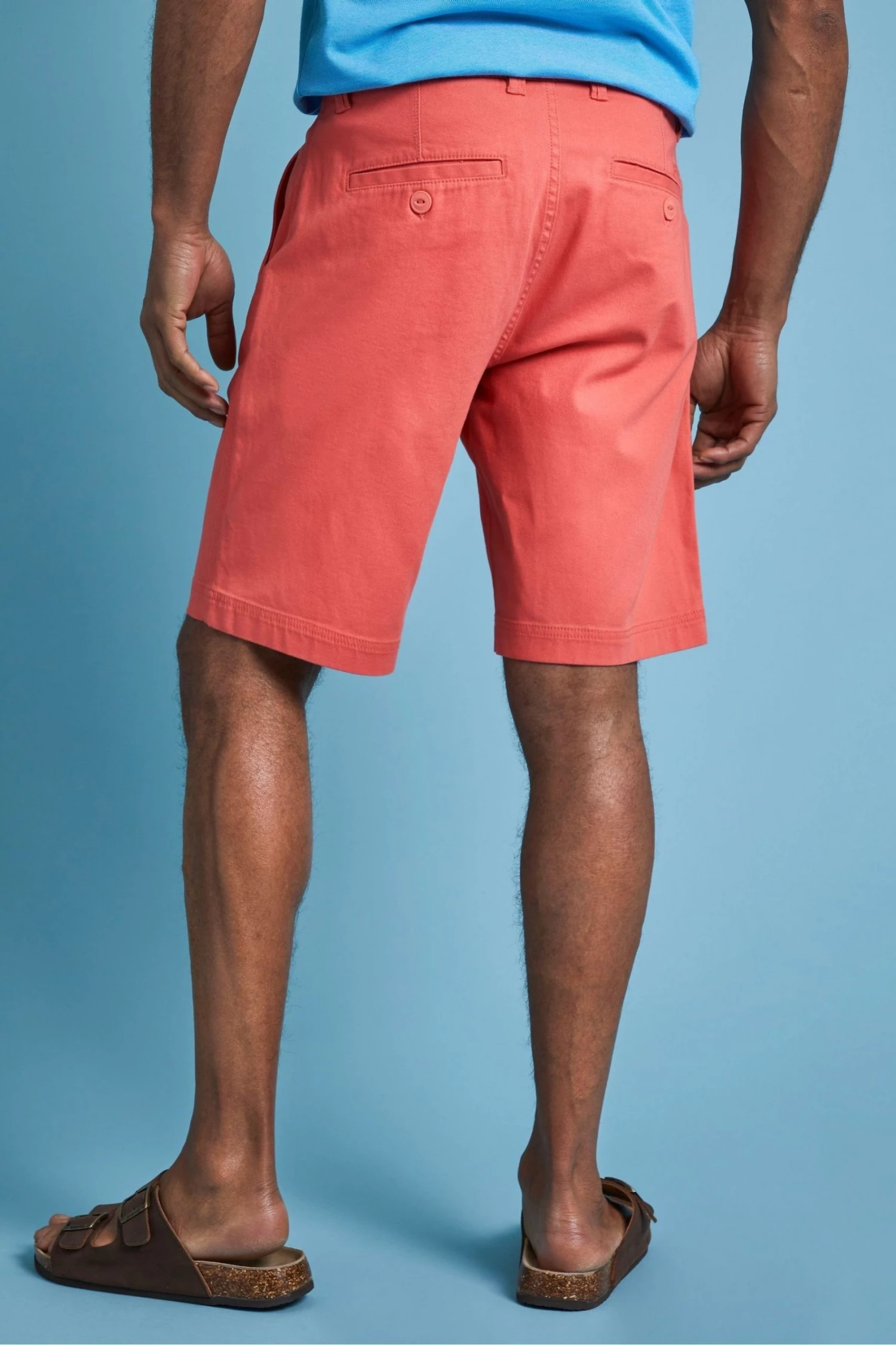 Weird Fish Orange Rayburn Organic Cotton Flat Front Shorts 2 Weird Fish Orange Rayburn Organic Cotton Flat Front Shorts - Image 2