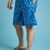 Weird Fish Blue Marina Printed Board Shorts