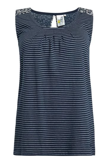 Weird Fish Blue Nilly Organic Cotton Vest 5 Weird Fish Blue Nilly Organic Cotton Vest - Image 5